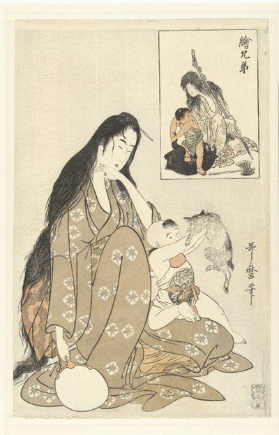Kintoki e Yamauba da Kitagawa Utamaro