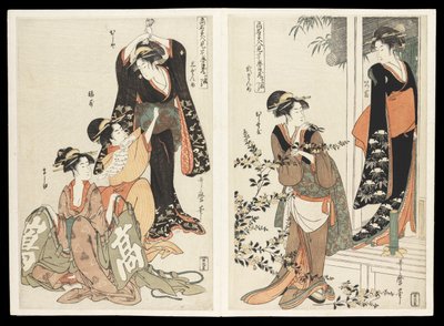 Kômei bijin mitate Chûshingura junimai tsuzuki (Il dramma Chûshingura parodiato da famose bellezze): una serie di dodici stampe, c.1795 da Kitagawa Utamaro