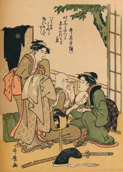 Trucco per il palcoscenico, c1780 da Kitagawa Utamaro