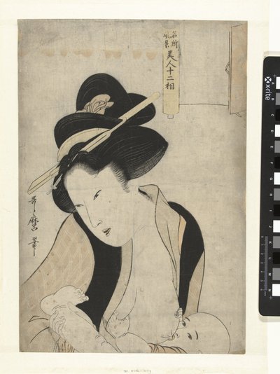 Madre con bambino al seno da Kitagawa Utamaro