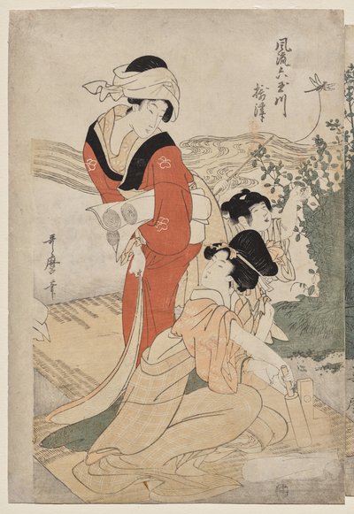 Provincia di Musashi dalla serie Sei fiumi di gioielli alla moda da Kitagawa Utamaro