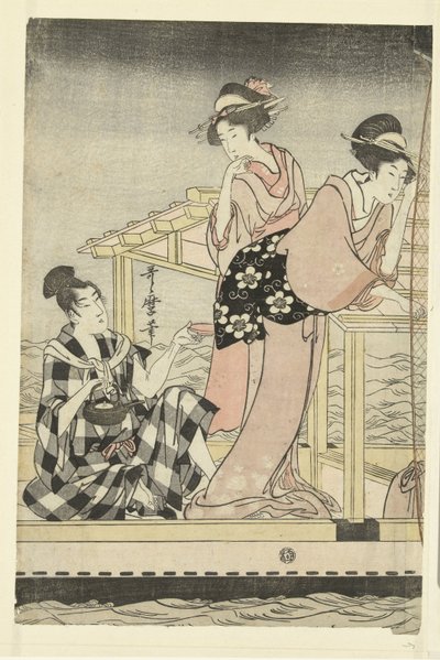 Pesca notturna da Kitagawa Utamaro