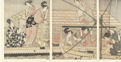 Pesca notturna da Kitagawa Utamaro