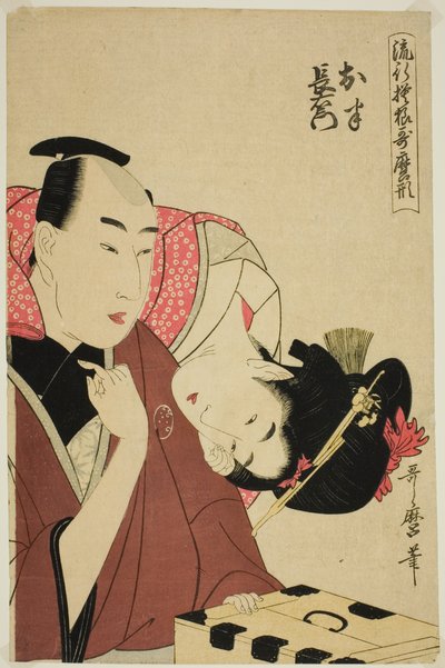 Ohan e Choemon, dalla serie "Motivi alla Moda in Stile Utamaro (Ryuko moyo Utamaro-gata)" da Kitagawa Utamaro