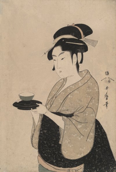 Okita, una ragazza della casa da tè da Kitagawa Utamaro