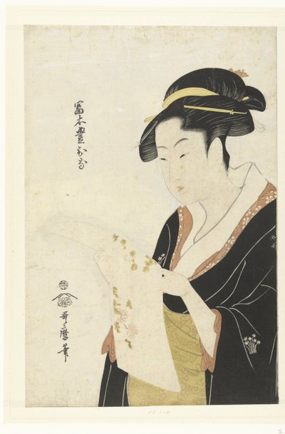 Ritratto di Tomimoto Toyohina da Kitagawa Utamaro