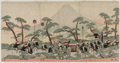 Processione ai piedi del Monte Fuji da Kitagawa Utamaro