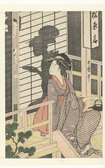 Cameriera della casa da tè Matsu Higashiya da Kitagawa Utamaro