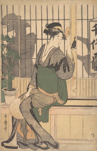 Ombre sul Shoji, 1790s da Kitagawa Utamaro