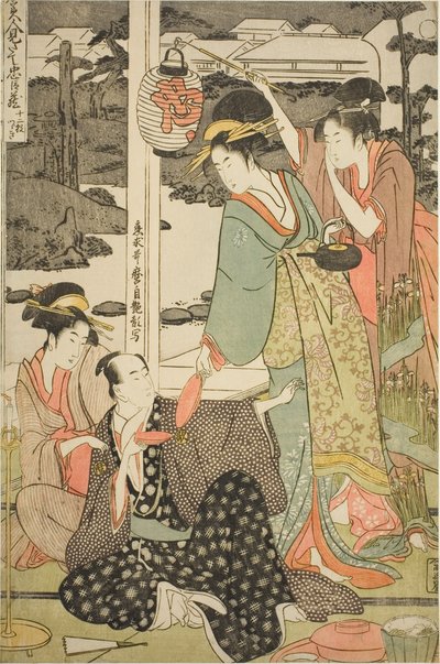 Il dramma Chushingura parodiato da famose bellezze: una serie di dodici stampe (Komei bijin mitate Chushingura, junimai tsuzuki) da Kitagawa Utamaro
