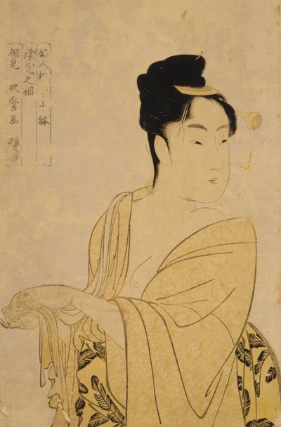 Il tipo senza pensieri, dalla serie Dieci tipi nello studio fisiognomico delle donne, c. 1793 da Kitagawa Utamaro