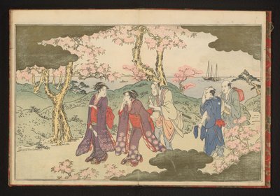 Le colline di Gotenyama, Edo, con vista sulla baia di Edo da Kitagawa Utamaro