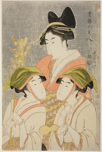 Tre bellezze di Yoshiwara (Seiro san bijin) da Kitagawa Utamaro