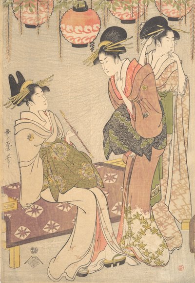 Tre cortigiane da Kitagawa Utamaro