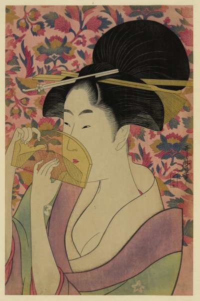 Pettine trasparente, 1780s da Kitagawa Utamaro