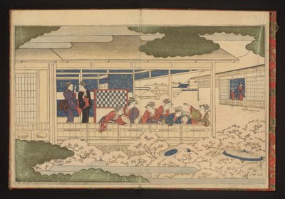 Vista della parata lungo la strada principale, Nakanochō, nel quartiere dei piaceri di Yoshiwara da Kitagawa Utamaro