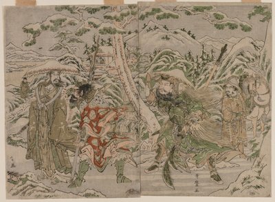 Scena invernale dal Romanzo dei Tre Regni, c. 1790 da Kitagawa Utamaro