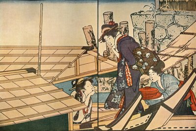 Donne su una barca, 1801 da Kitagawa Utamaro
