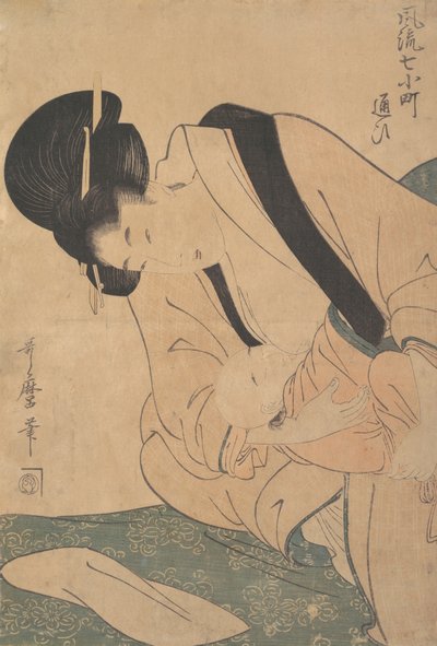 Giovane Madre che Allatta il Suo Bambino, fine XVIII-inizio XIX secolo da Kitagawa Utamaro