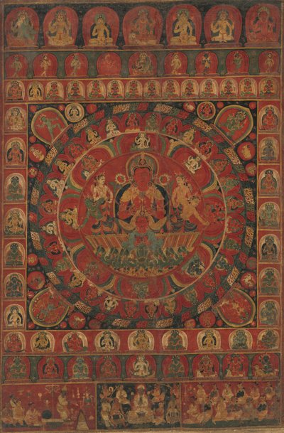 Mandala del dio del sole Surya circondato da otto divinità planetarie da Kitaharasa