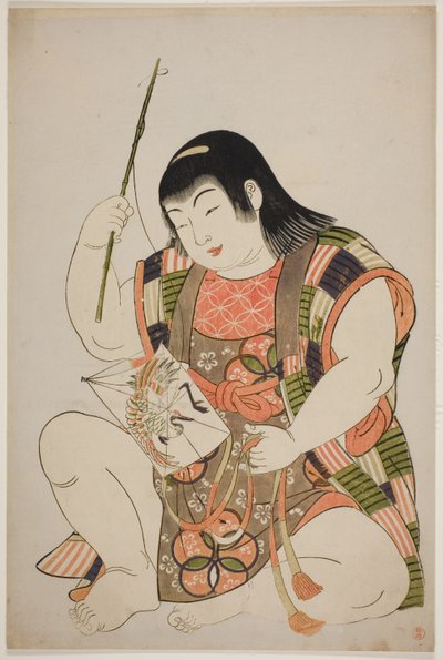 Ragazzo come Hotei, da una serie senza titolo di bambini come i Sette Dei della Fortuna da Kitao Shigemasa