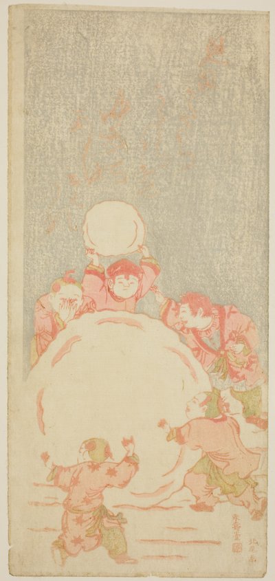 Il grande pupazzo di neve, c.1764 da Kitao Shigemasa