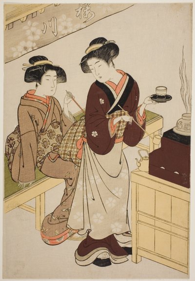 La casa da tè Sakuragawa da Kitao Shigemasa