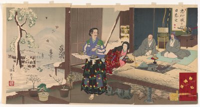 Chushingura, Yuranosuke in pensione da Kiyochika Kobayashi