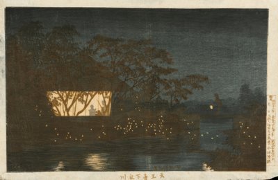 Fiume Koromo sotto il tempio Tennoji da Kiyochika Kobayashi