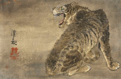 Tigre e fulmine da Kiyochika Kobayashi