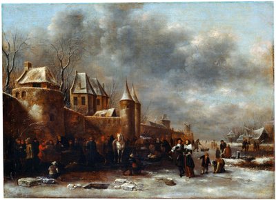 Un castello sulla riva del fiume, XVII secolo da Klaes Molenaer