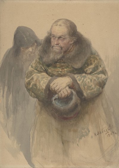 Due uomini russi, 1904 da Klavdi Vasilevich Lebedev