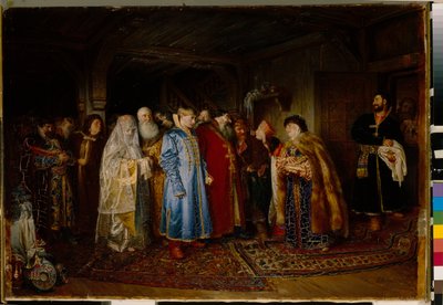 Matrimonio boyardo nel XVI secolo da Klavdiy Vasilievich Lebedev