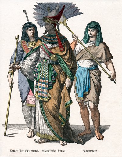 Re egiziano e attendenti maschi, metà XIX secolo da Knilling