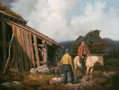 Uomo a cavallo da Knud Bergslien