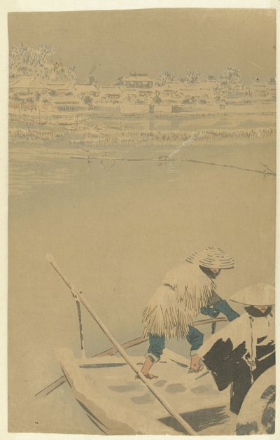 Neve al crepuscolo a Matsuchiyama da Kobayashi Kiyochika