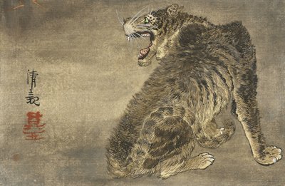 Tigre e fulmine da Kobayashi Kiyochika