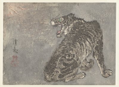 Tigre e fulmine da Kobayashi Kiyochika