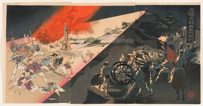 La grande vittoria del nostro esercito nella battaglia notturna di Pyeongyang da Kobayashi Toshimitsu