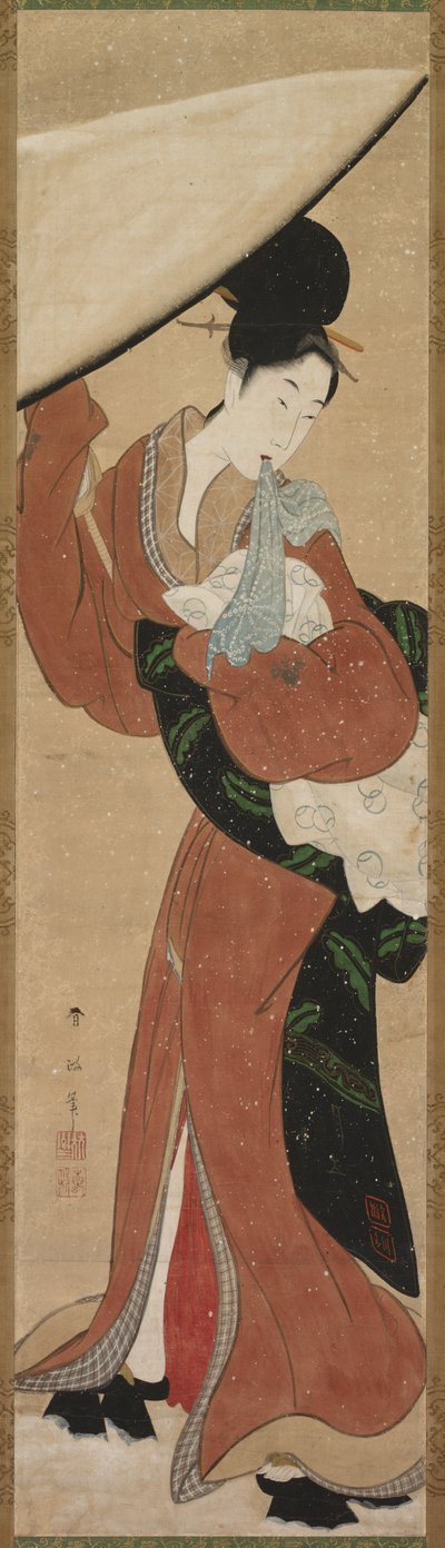 Signora con un parasole da Koikawa Harumasa
