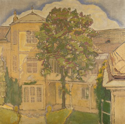 Albero di castagno in fiore nel giardino da Koloman Moser