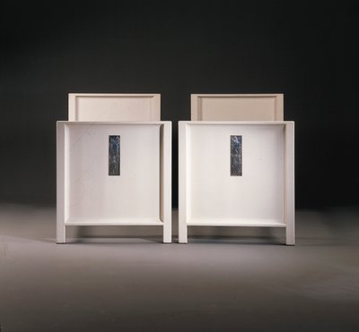 Una coppia di letti singoli Wiener Werkstatte da Koloman Moser