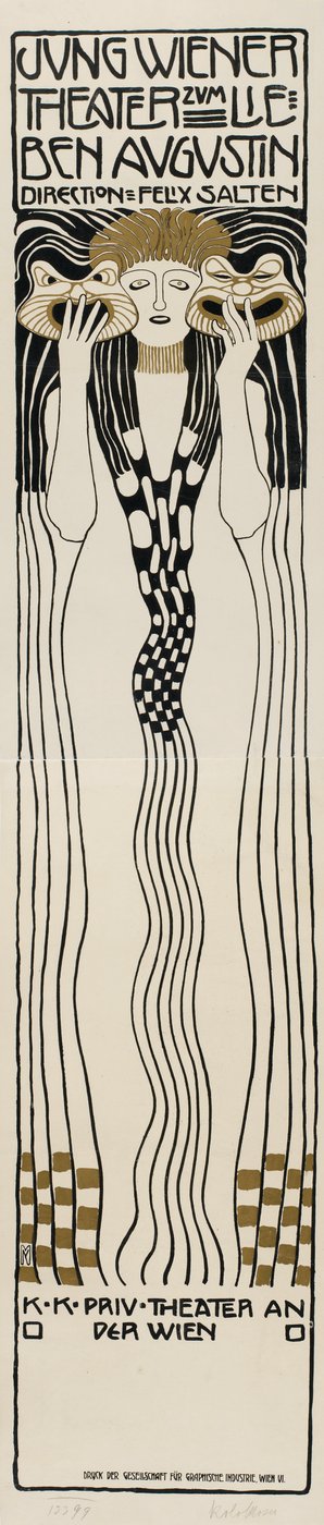 Jung-Wiener Theater Zum lieben Augustin, 1901 da Koloman Moser