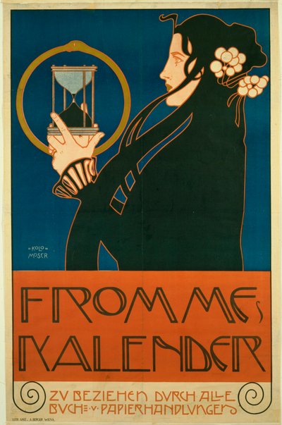 Calendario delle donne. Litografia a colori di Koloman Moser, 1903 da Koloman Moser