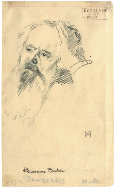 Ritratto di Hermann Bahr 1863-1934, ca 1904 da Koloman Moser