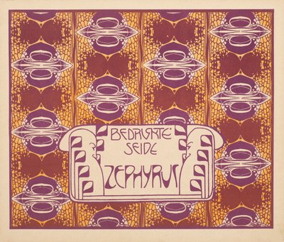 Zephyr di seta stampata, 1901 da Koloman Moser