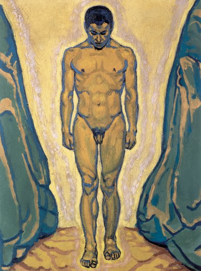 Stehender Jüngling - Giovane in piedi ... (olio su tela) da Koloman Moser