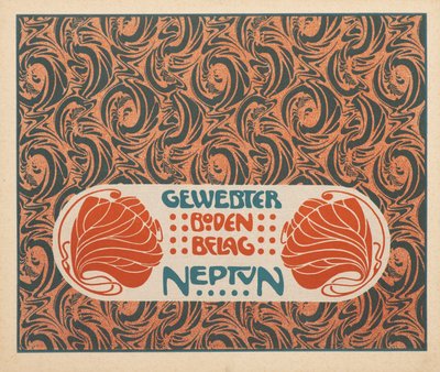 Pavimento tessuto Nettuno, 1901 da Koloman Moser