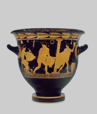 Cratere a campana a figure rosse attiche, decorato con l