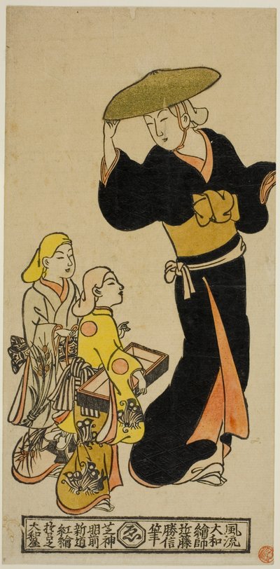 Menestrelli erranti vestiti da suore (utabikuni) da Kondo Katsunobu